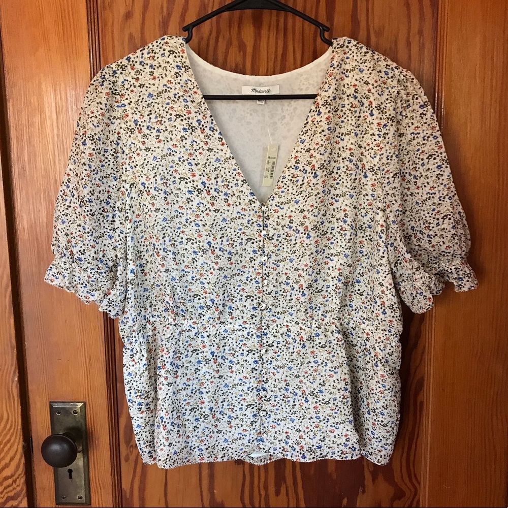 NWT Madewell flower blouse
